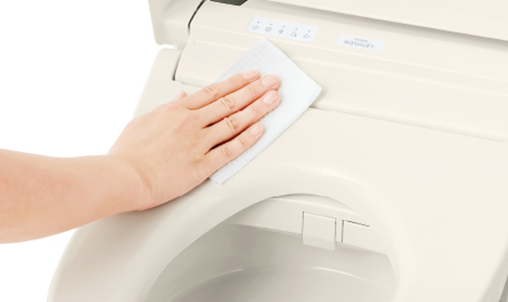 クリーン便座（つぎ目なし） ベッドサイド水洗トイレ：特長