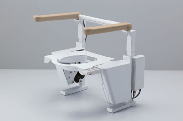 EWCS151Lトイレリフト本体＋ウォシュレットアプリコットF用便ふたスペーサー