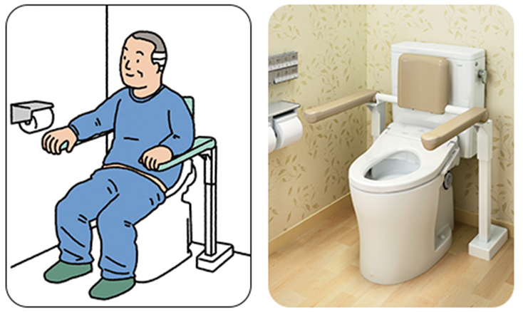 トイレ用手すり（はね上げタイプ）