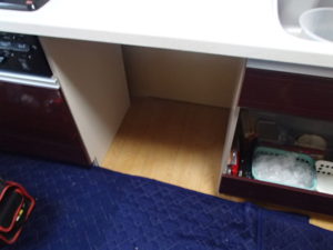 パナソニックビルトイン食洗機新設工事（春日井市美濃町）撤去後