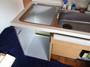パナソニックビルトイン食洗機取替工事（磐田市安久路）撤去後