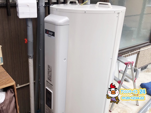 津市電気温水器取り替え工事（三菱SRG-375G）