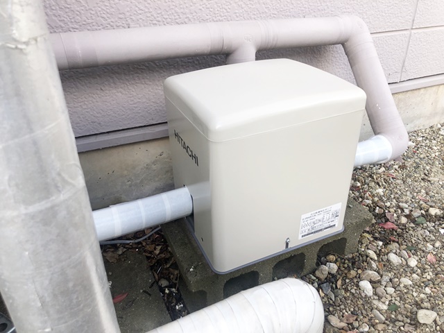 豊田市電気温水器、加圧ポンプ取替工事（日立H-PB40FX　三菱SRG-465GSL）