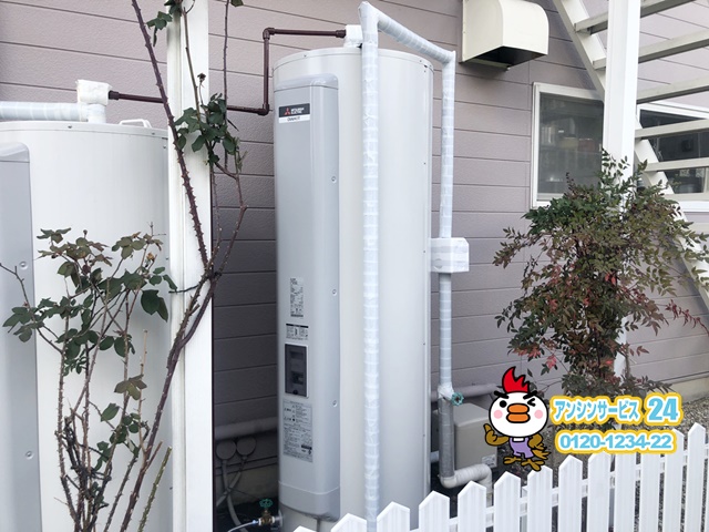豊田市電気温水器、加圧ポンプ取替工事（日立H-PB40FX　三菱SRG-465GSL）