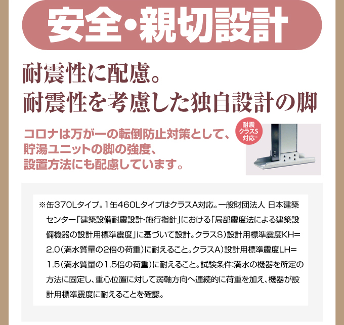 コロナエコキュート 安全・新設設計