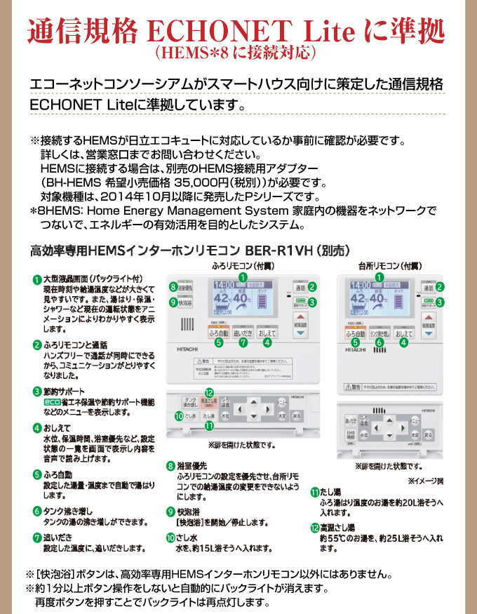 通信規格ECHONET Liteに準拠