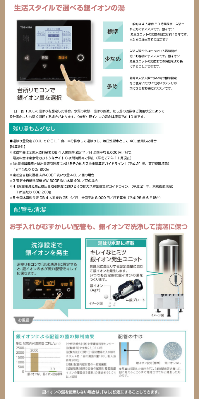 生活スタイルで選べる銀イオンの湯