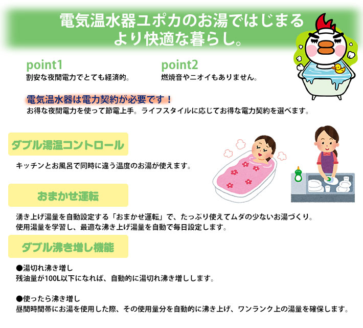 電気温水器ゆぽかで始まるより快適なくらし