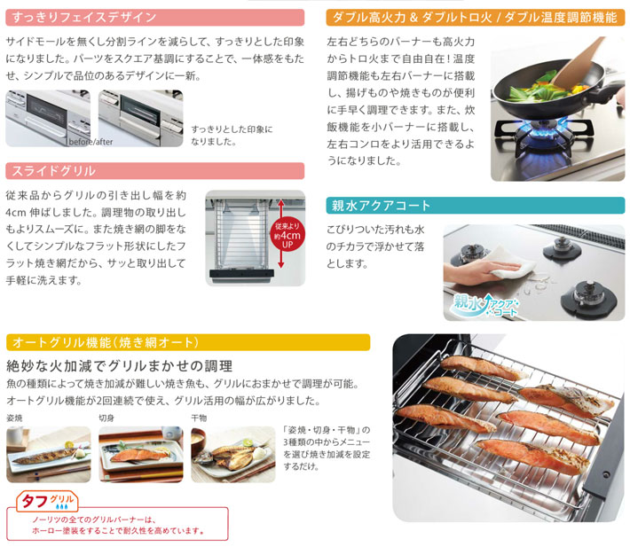 ガスコンロ 機能